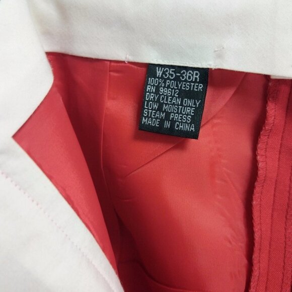 Pacelli Uomo Moda 42R 5 Button Red 2pc Suit 35x31 Pleated - Picture 15 of 16